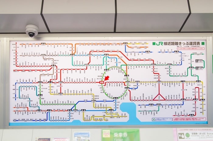 電車の路線図は色を使って識別性を高めている
