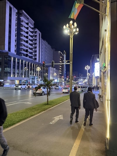 アディス・アベバの夜の街並み