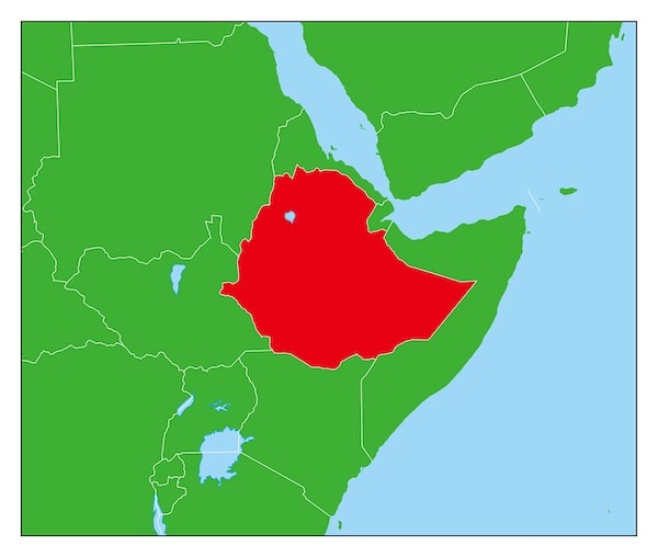 エチオピアの位置は？